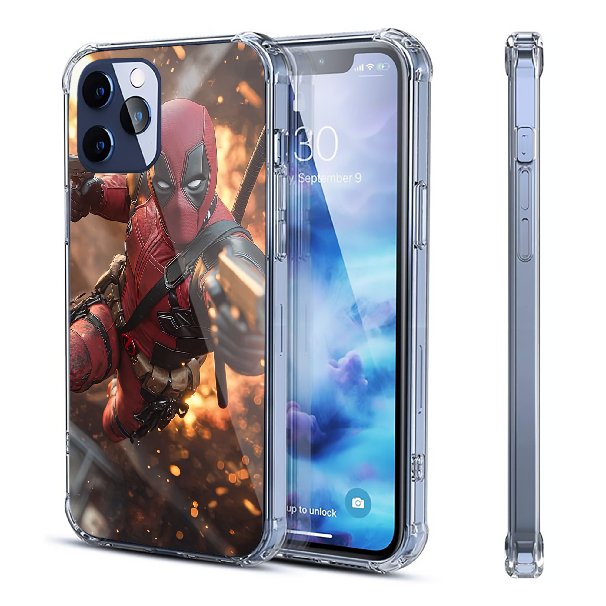 （画像用） Deadpool デッドプール 【iPhone 12シリーズ対応】透明スマホケース（クリアソフトケース）